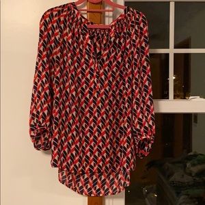 Banana Republic mod print tunic blouse